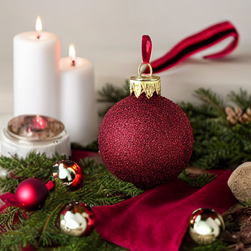Victorian Glass Bauble – Frosted Cranberry