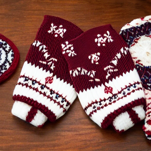 Woollen Fair Isle Mittens in Hearth Red thumbnail 2