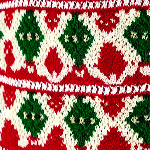Woollen Fair Isle Mittens in Hearth Red thumbnail 3