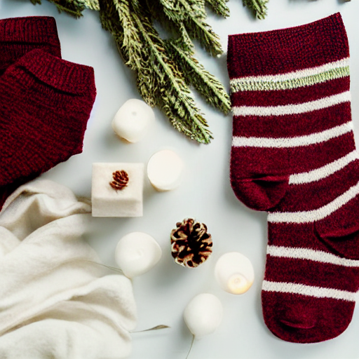 Yuletide Wool Walking Socks