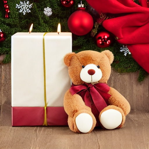 Patchwork Scarf Teddy Bear thumbnail 4