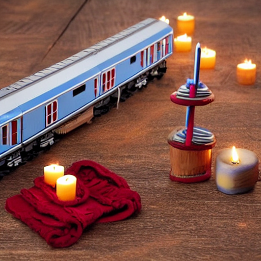 Wooden Train with Painted Carriages thumbnail 5