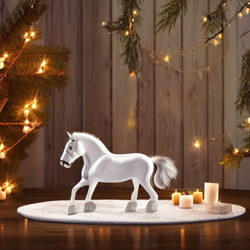 Painted Wooden Rocking Horse thumbnail 4