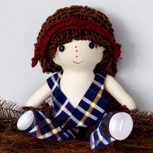 Rag Doll in Tartan Dress