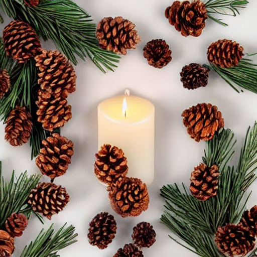 Pinecone Candle Centerpiece