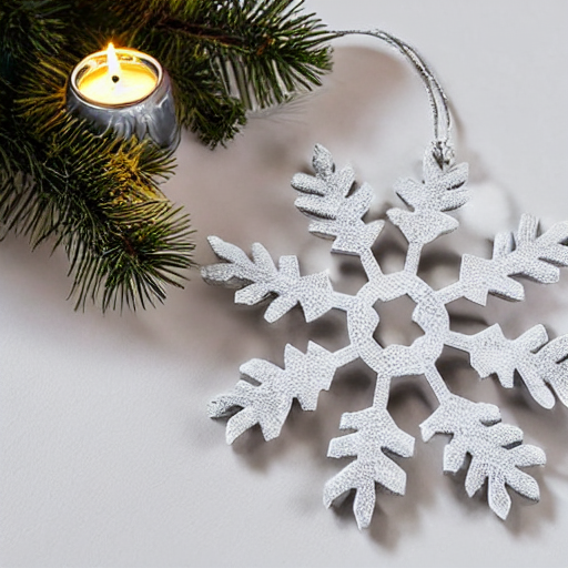 Hand-Painted Wooden Snowflake Ornaments