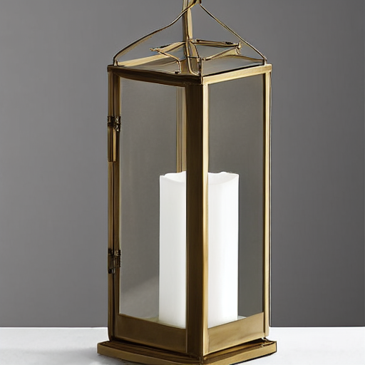 Frosted Glass Candle Lantern