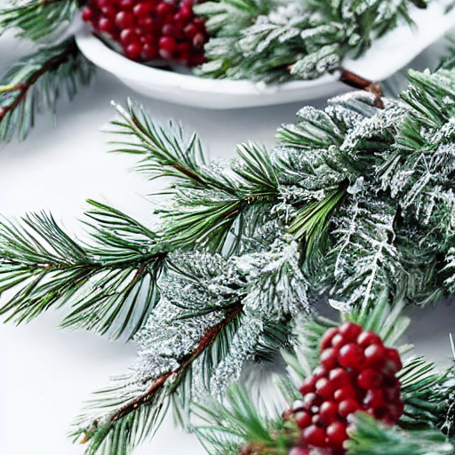 Snow-Dusted Evergreen Garland thumbnail 3