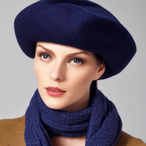 Midnight Wool Beret 1 